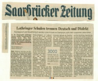 Lothringer Schulen trennen Deutsch und Dialekt